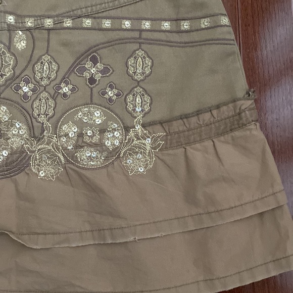 Da-Nang Taupe Embellished Mini Skirt - Picture 13 of 16